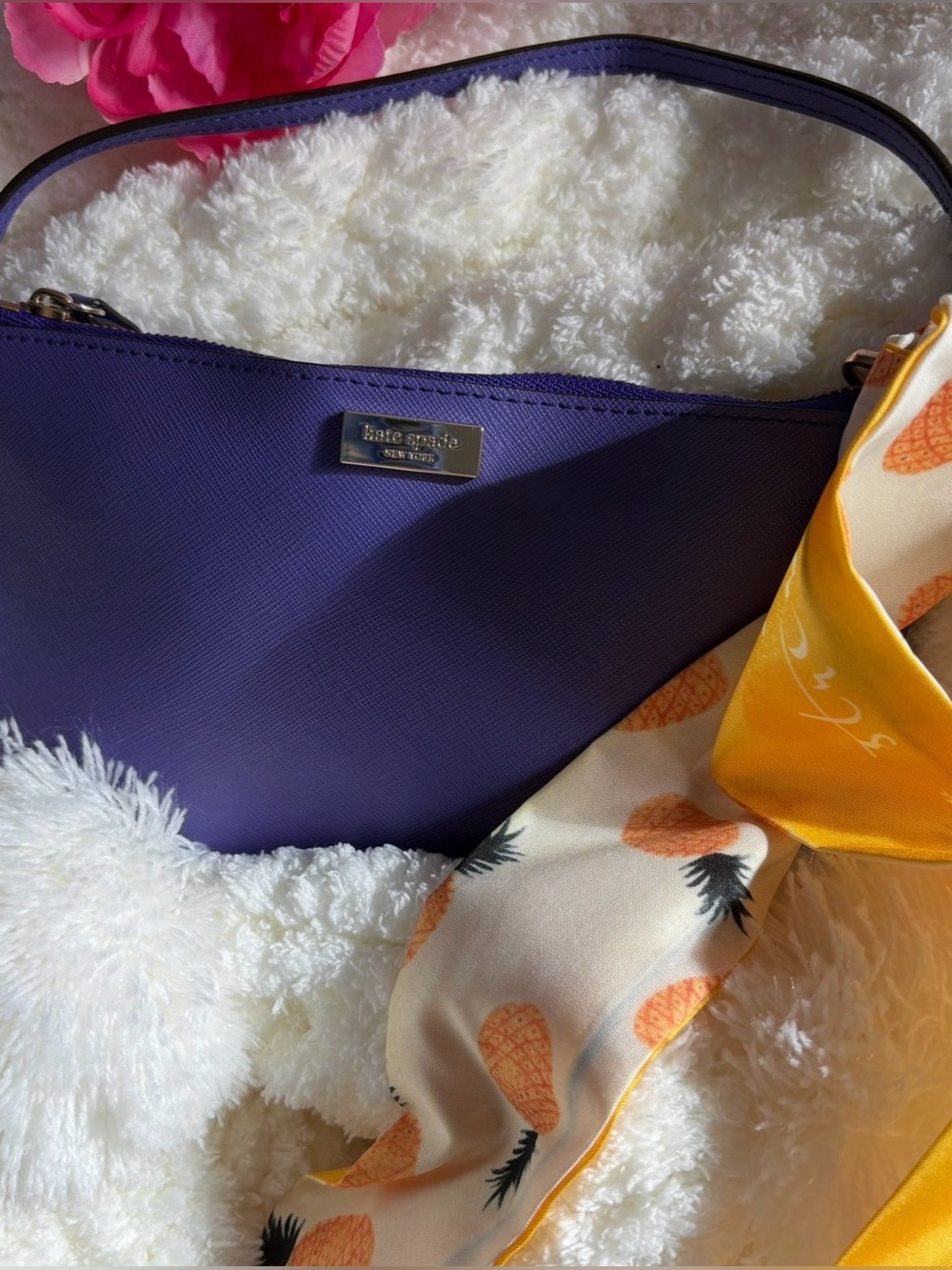 Kate Spade Newbury Lane Lolly Purple Leather Wristlet WLRU1770 ➕🍍🎥